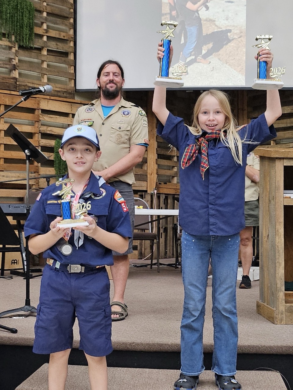 Pack 541 scouts at an activity