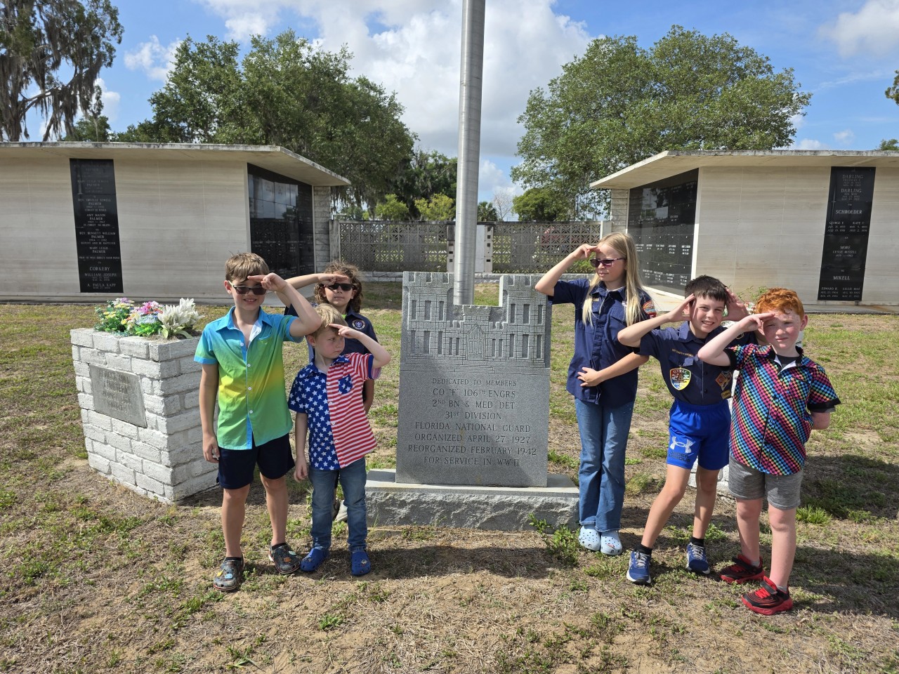 Pack 541 scouts at an activity